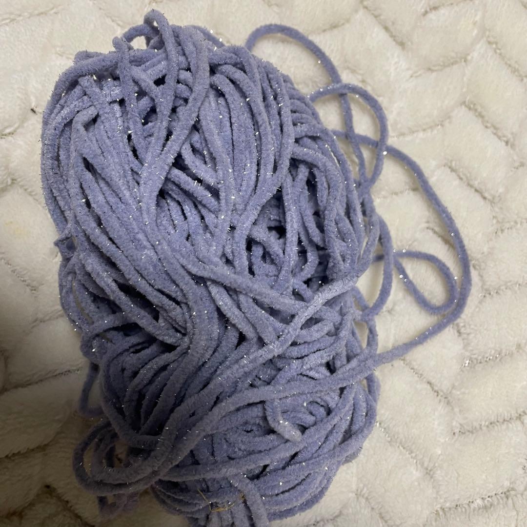 花束ブランケット　薔薇キラキララメ入り　一点物　手編み