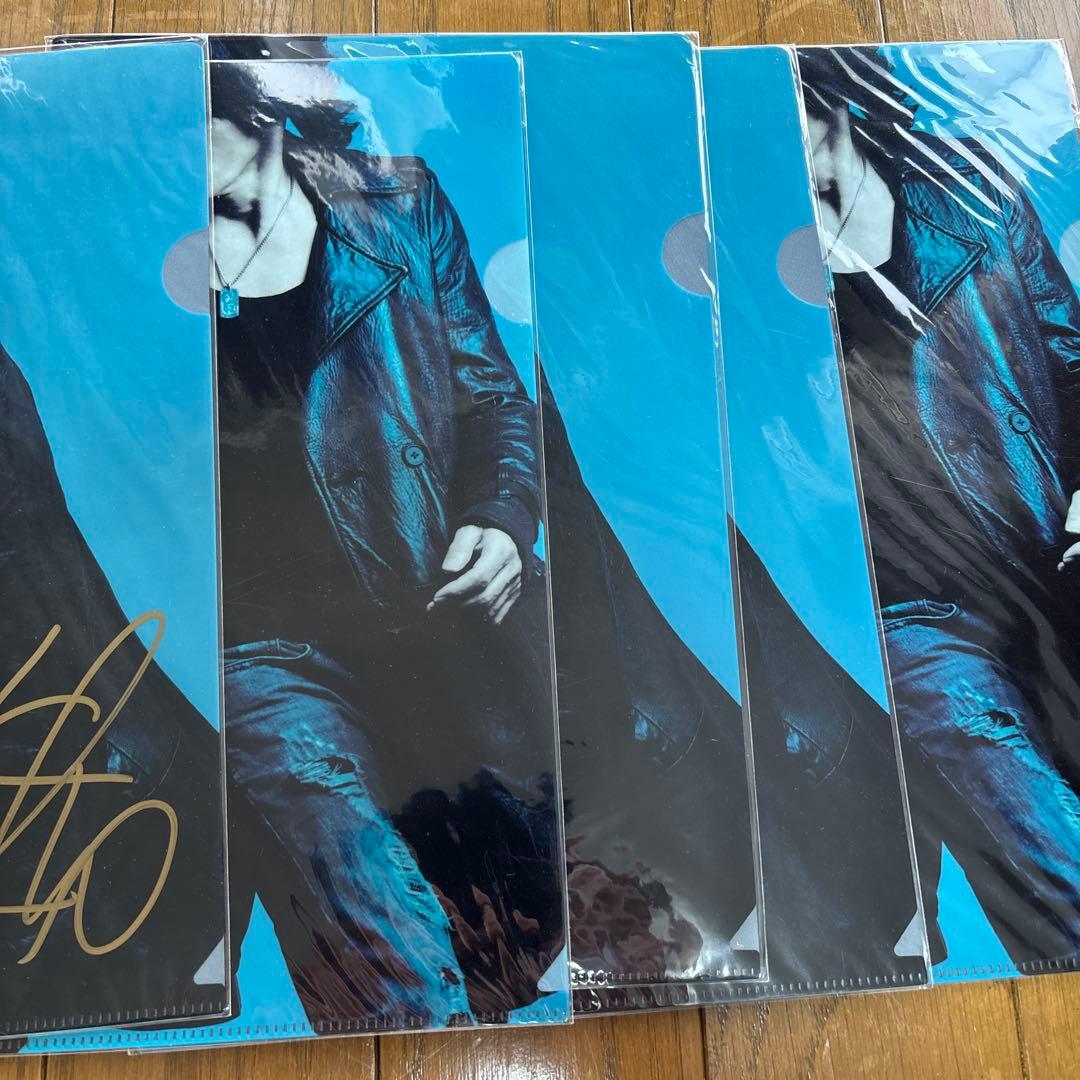 氷室京介 サイン入り当選クリアファイル1枚 はずれクリアファイル4枚