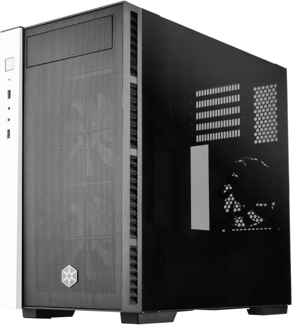 SilverStone強化ガラスMicro-ATX PCケース RGBファン付き
