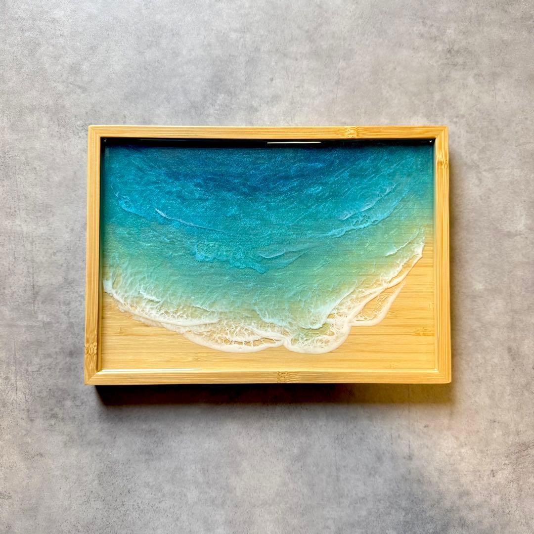レジンアート　海アート　オーシャンアート　トレイ