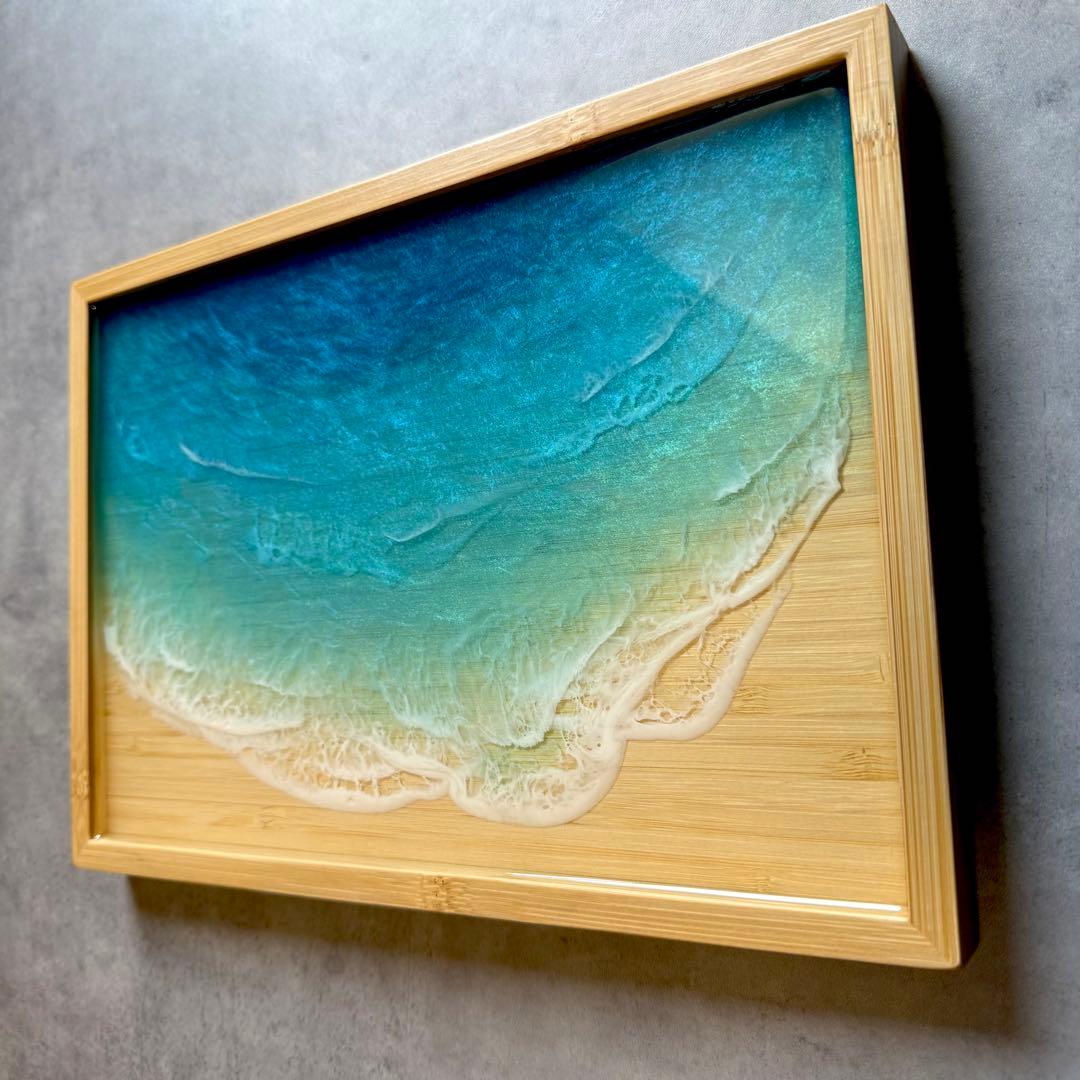 レジンアート　海アート　オーシャンアート　トレイ