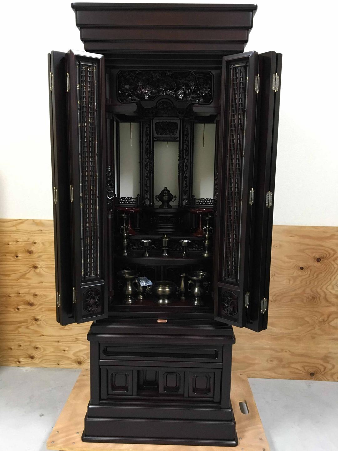 仏壇 紫檀 唐木 18号 サイズ 徳島仏壇