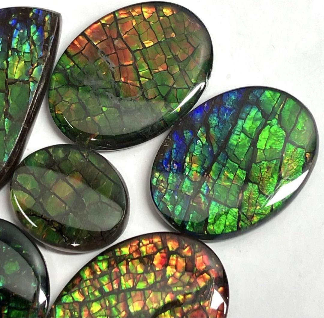 天然アンモライト35.184ctf 約7.03g ルース