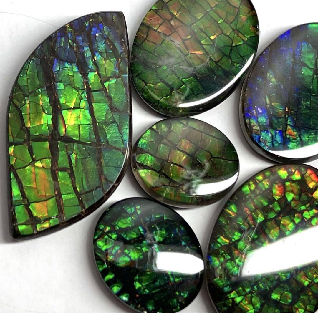 天然アンモライト35.184ctf 約7.03g ルース