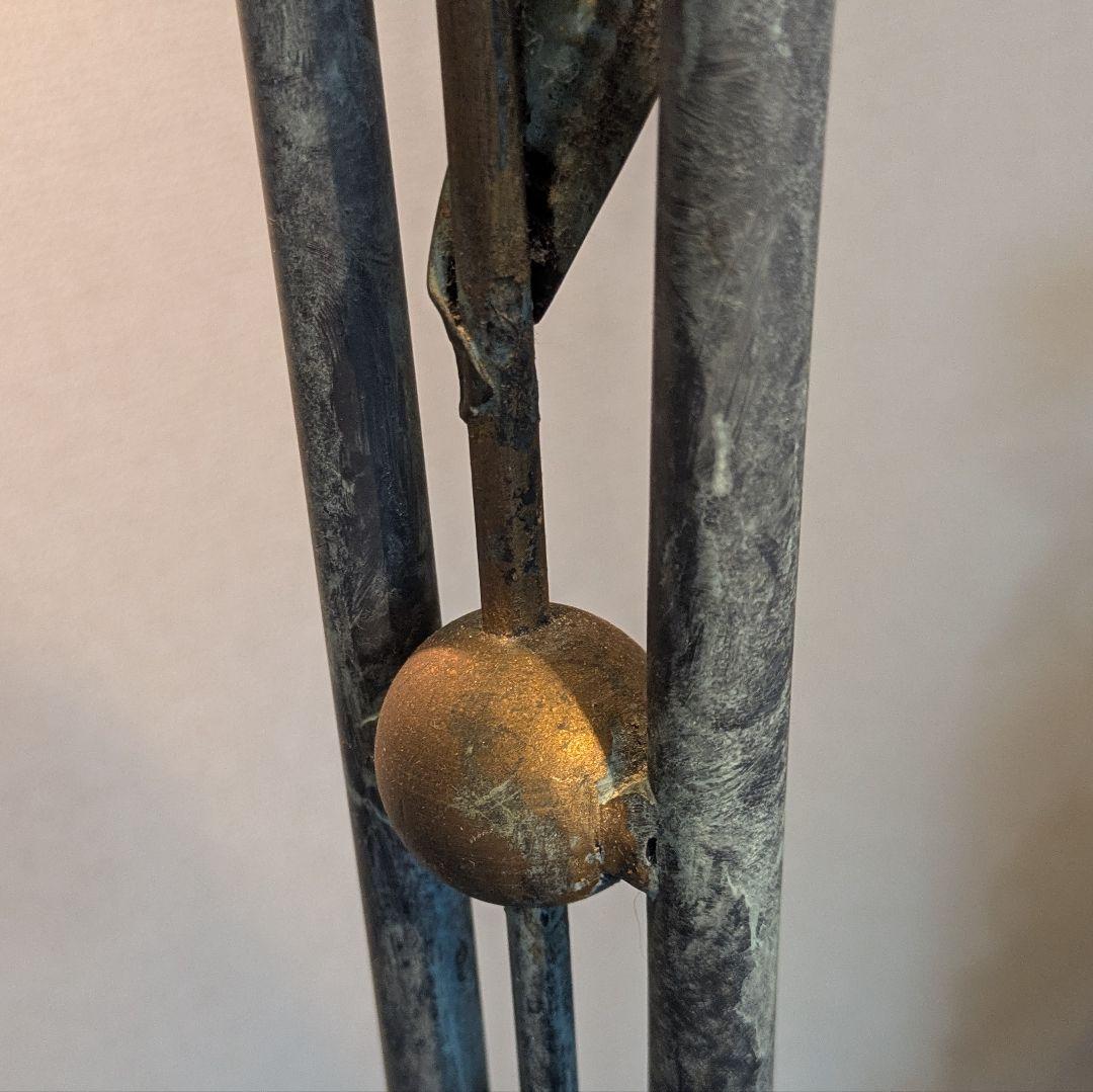 イタリア製 アンティーク調 青銅色フロアライト フロアスタンド 2灯 希少品