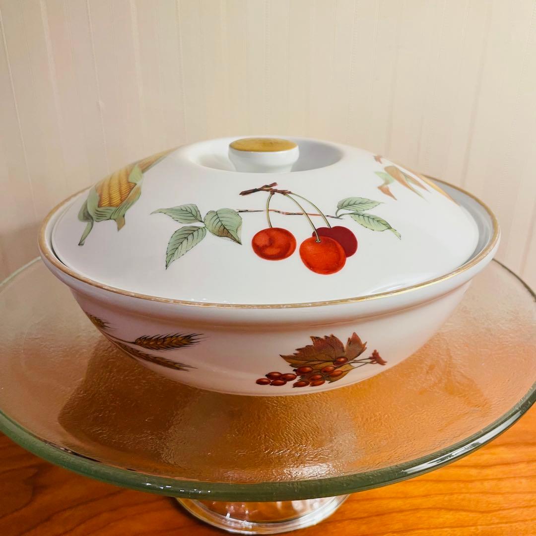 ✨美品✨ WORCESTER イブシャムゴールド 蓋付 鍋皿