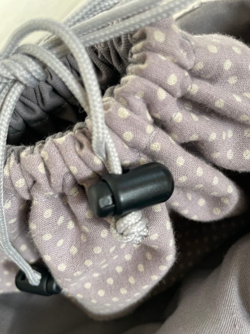 【セール】ミナペルホネンあおり巾着トートバッグ(ハンドメイド)ネイビー