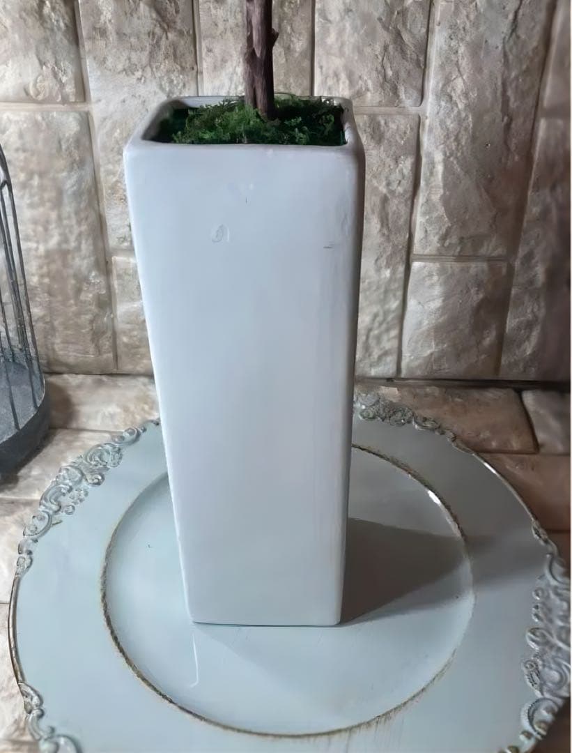 光触媒　人工観葉植物　ウォールグリーン　フェイクグリーン　ユーカリポポラス花器付
