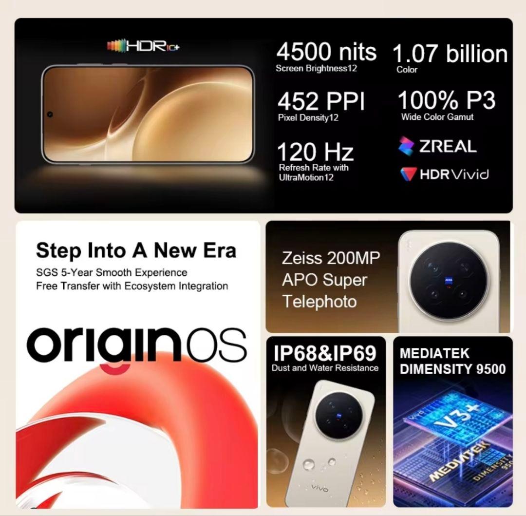 【新品未開封】vivo X300 Pro 12GB 256GB SIMフリー