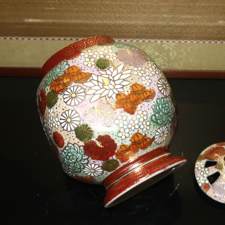 茶道具 置物 香炉　九谷焼 豪華絢爛　本金金花詰　ギフト対応