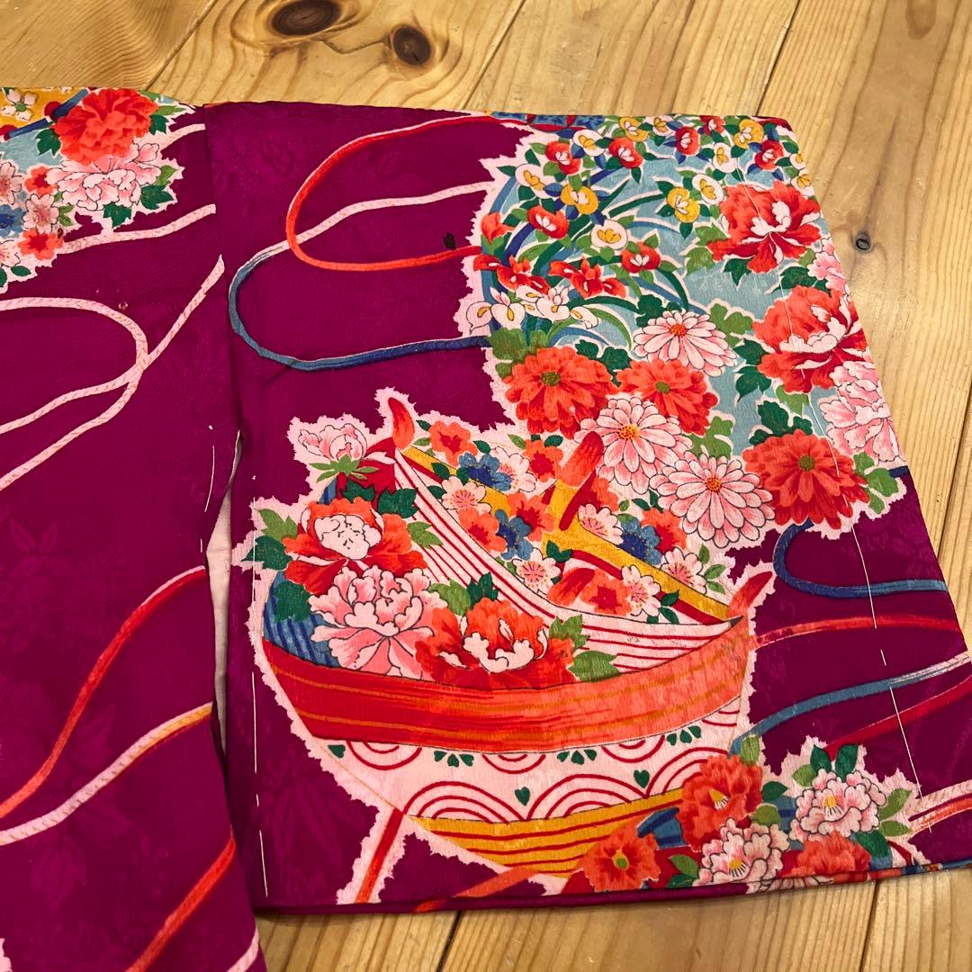 1点もの　七五三　アンティーク　女の子　子供着物　大正ロマン　被布コート