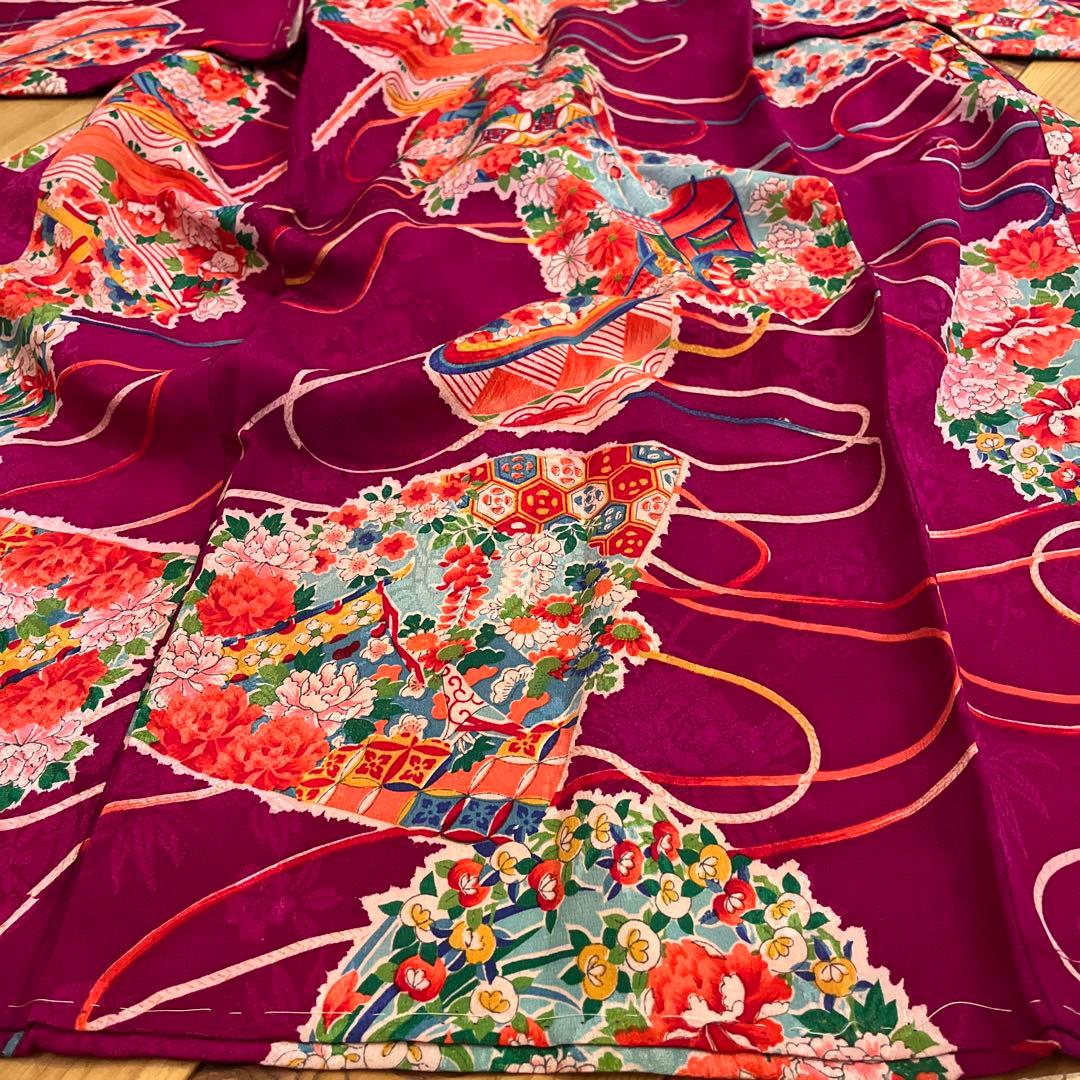 1点もの　七五三　アンティーク　女の子　子供着物　大正ロマン　被布コート