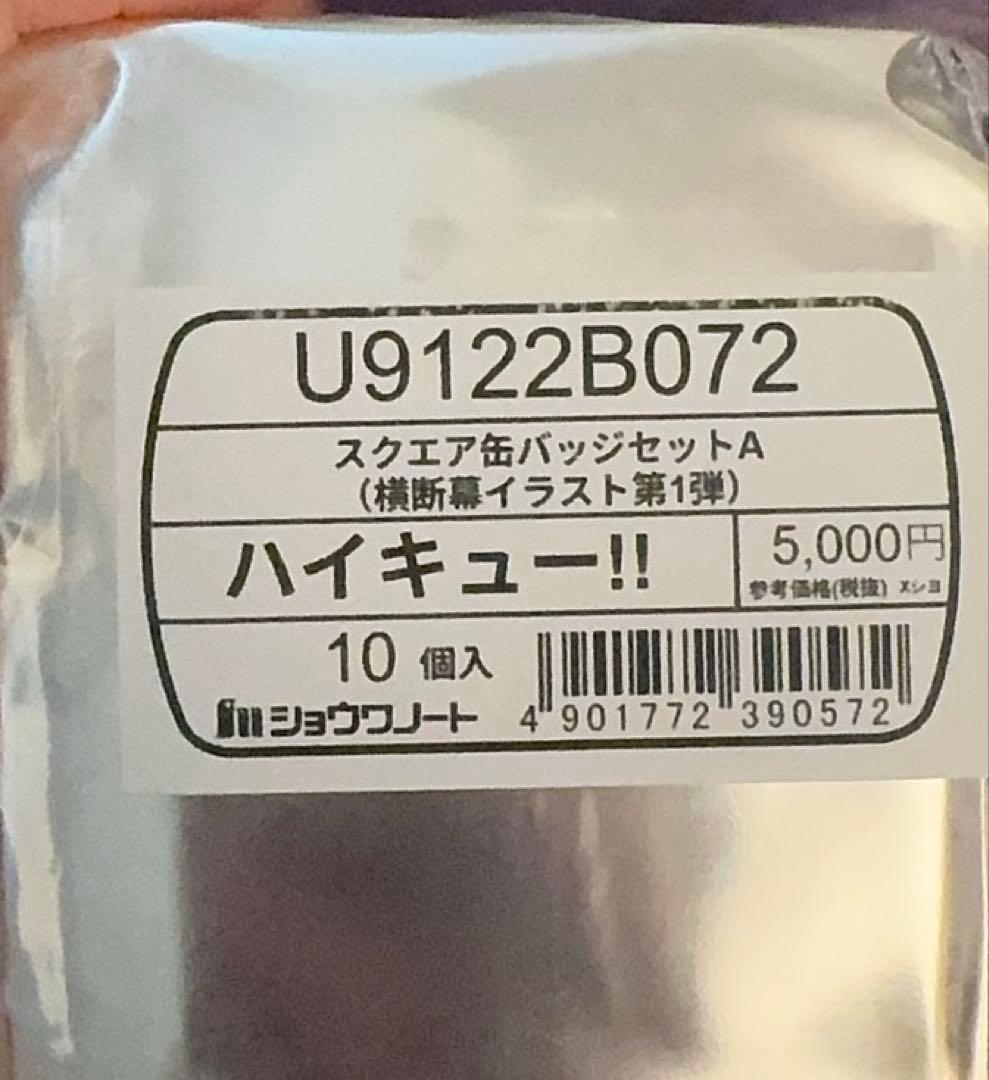 ハイキュー スクエア缶バッジ セットA 横断幕 第一弾