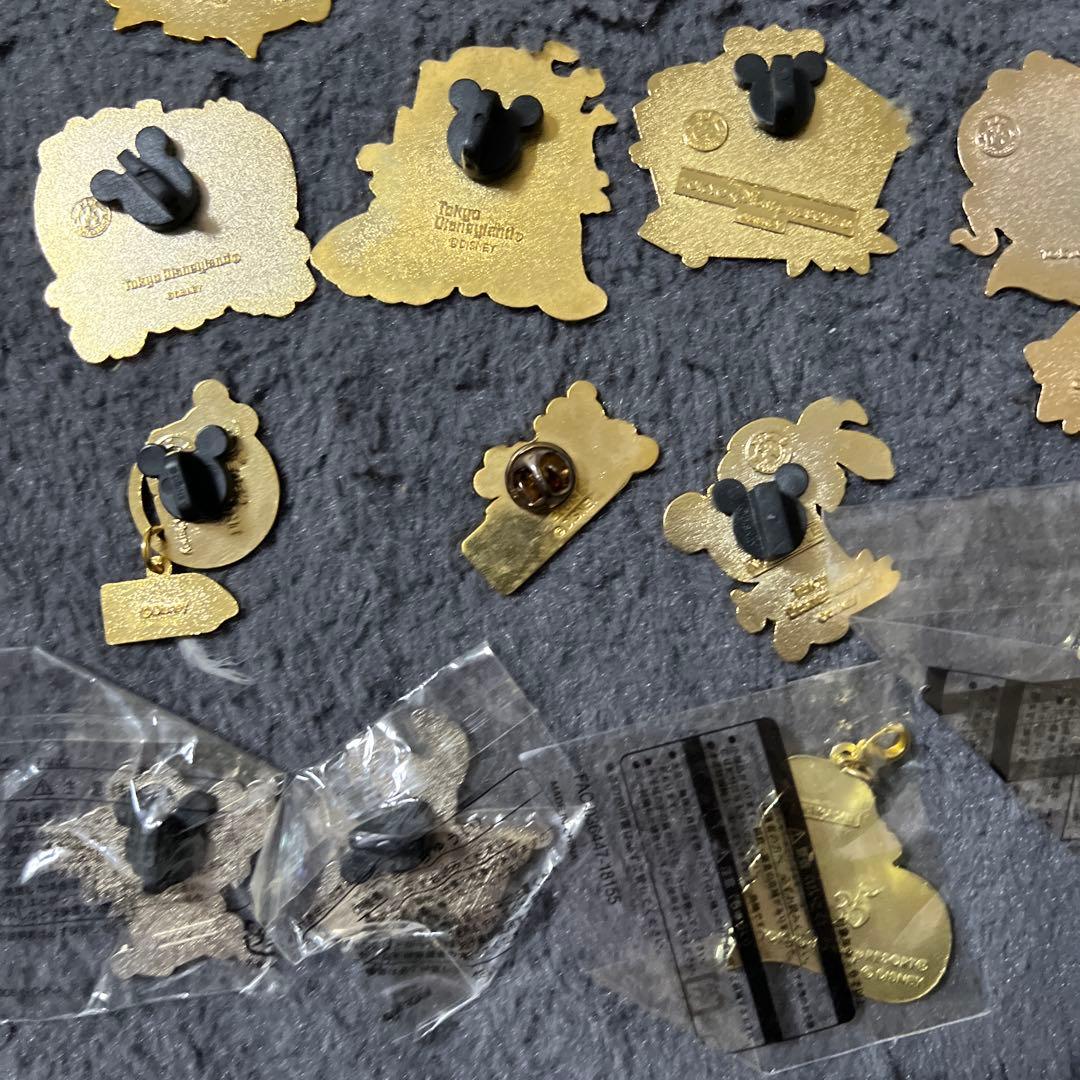 ディズニー　ピンバッジ　チャームセット