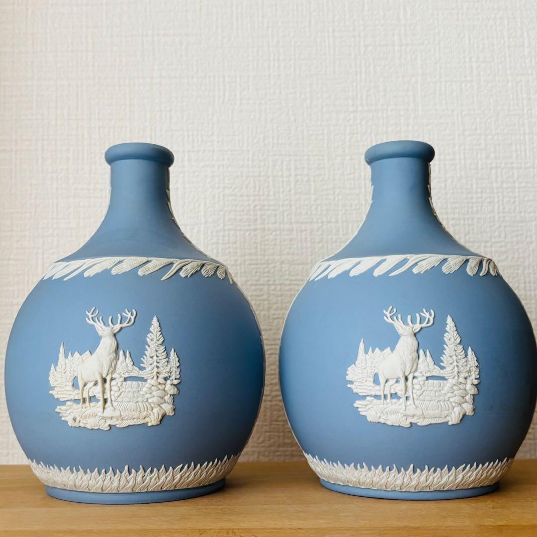 ＊⚫︎ウェッジウッド ジャスパー　壺　花瓶　フラワーベース 　　　　　　　　　F