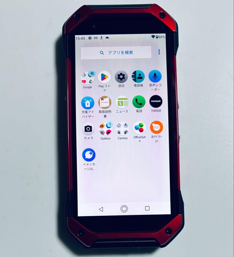 128G KYG01 TORQUE 5G レッド au SIMフリー
