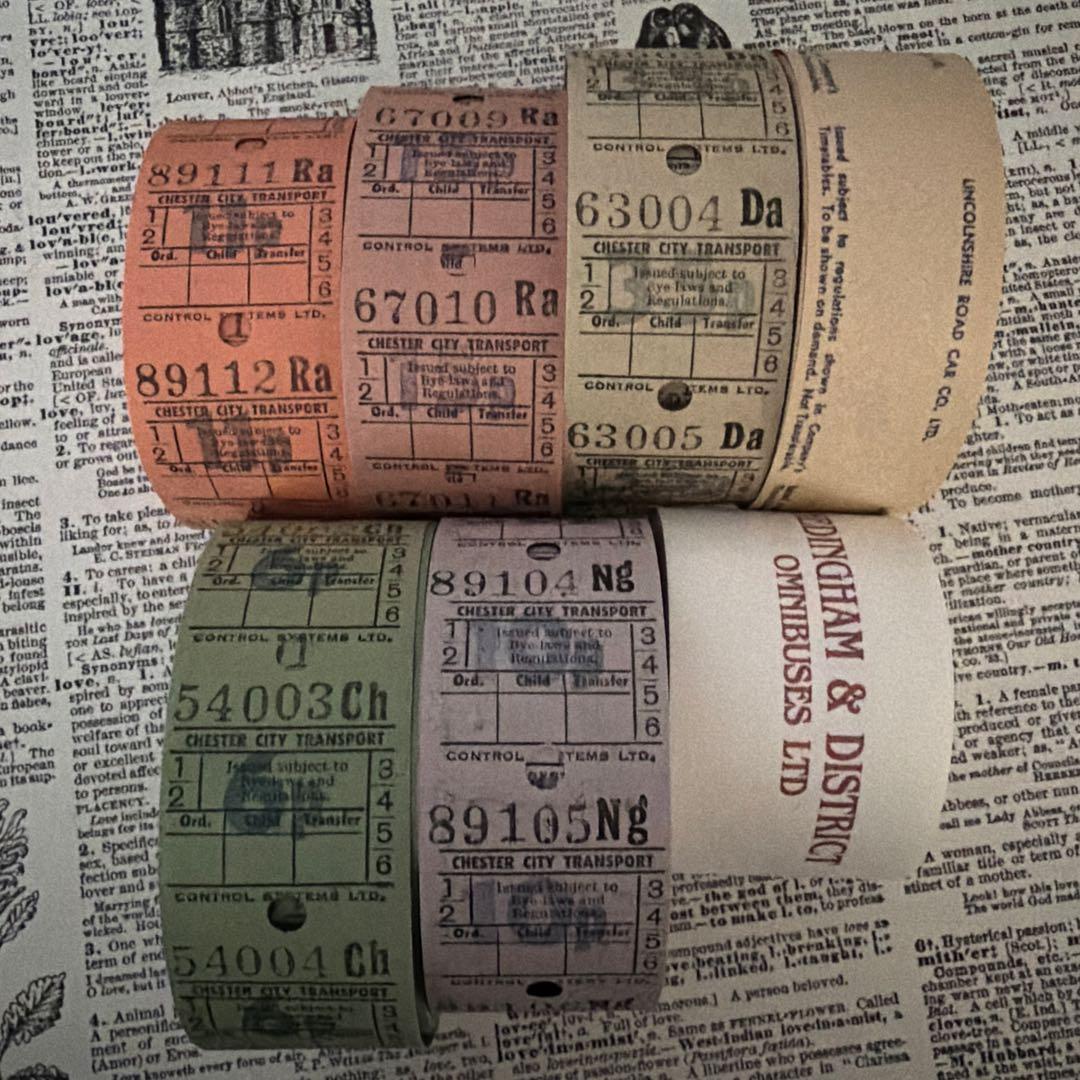 ヴィンテージ　バスチケット　ロール