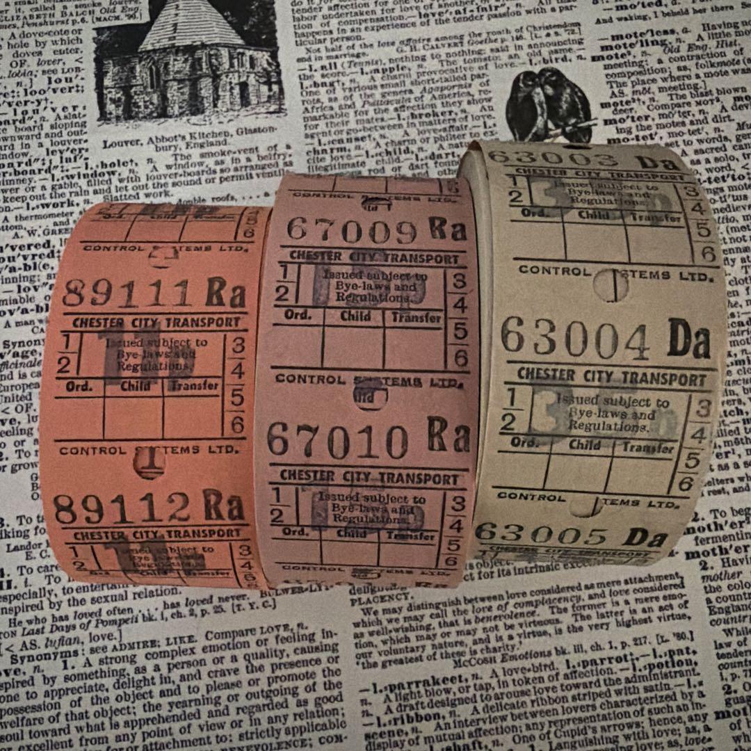 ヴィンテージ　バスチケット　ロール