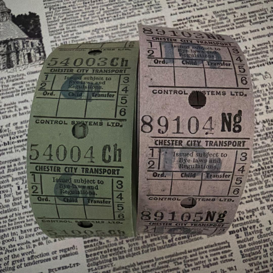 ヴィンテージ　バスチケット　ロール