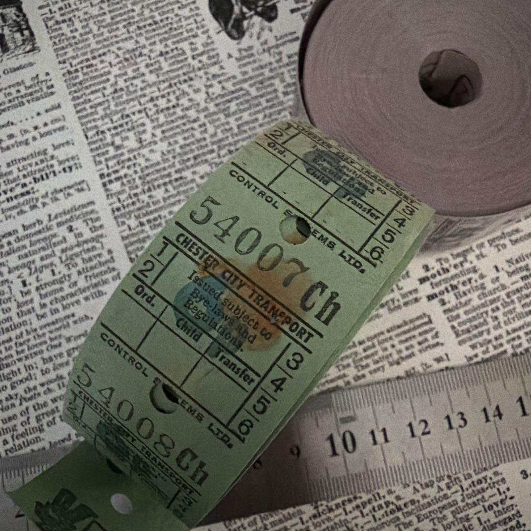 ヴィンテージ　バスチケット　ロール