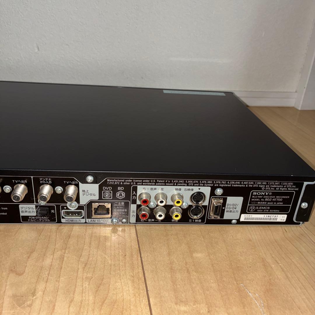 Sony ブルーレイレコーダー　BDZ-AT700動作ok です