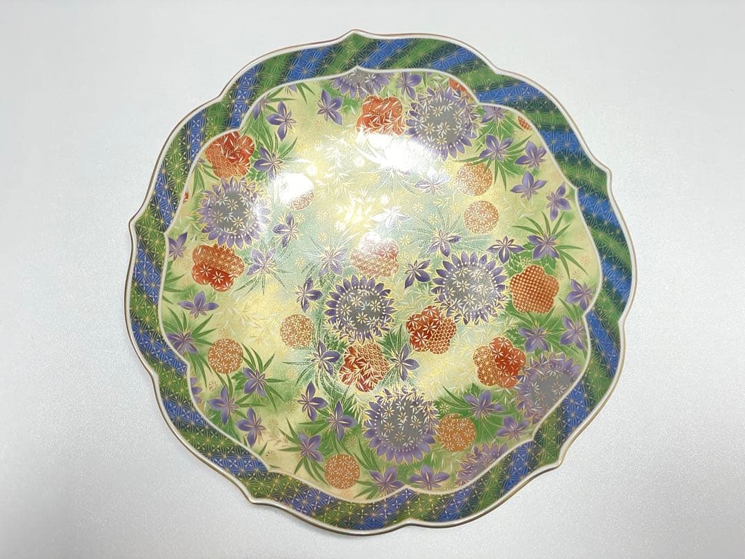 A未使用保管品前畑陶器庫山窯光輪大皿32cm超希少プレミアム逸品生産終了入手困難