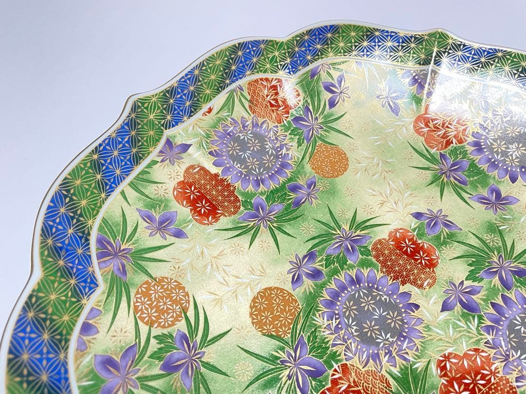 A未使用保管品前畑陶器庫山窯光輪大皿32cm超希少プレミアム逸品生産終了入手困難