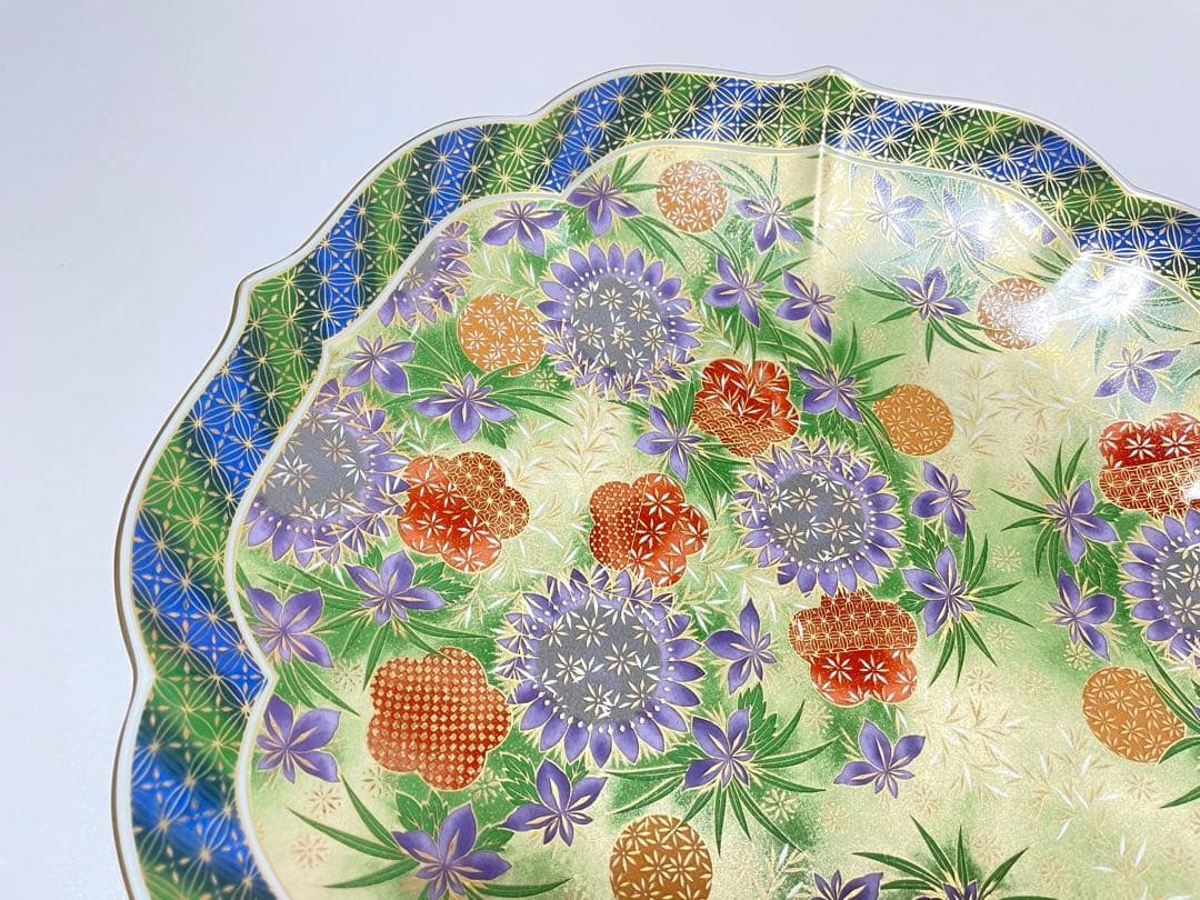 A未使用保管品前畑陶器庫山窯光輪大皿32cm超希少プレミアム逸品生産終了入手困難