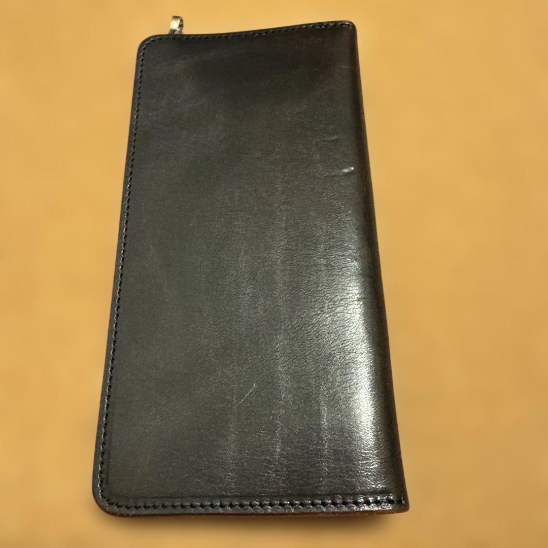 THE CHILD MIND 黒 レザー 長財布　茶芯