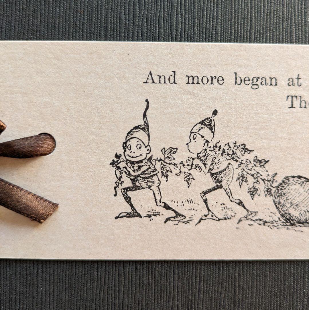 ドイツ製 輸入 ラバースタンプ マウント済『ブラウニーとかぼちゃとテキスト』