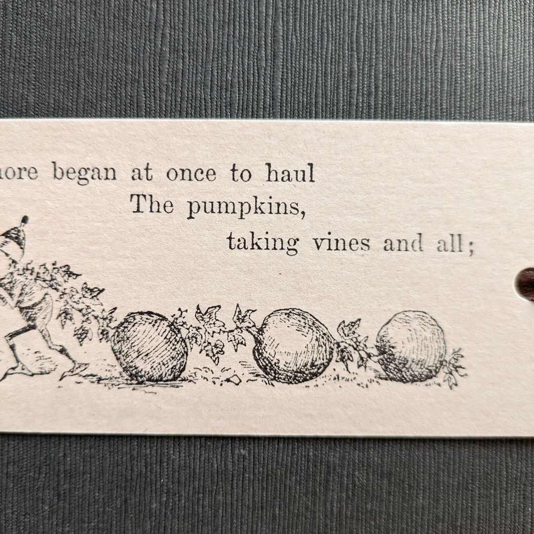 ドイツ製 輸入 ラバースタンプ マウント済『ブラウニーとかぼちゃとテキスト』