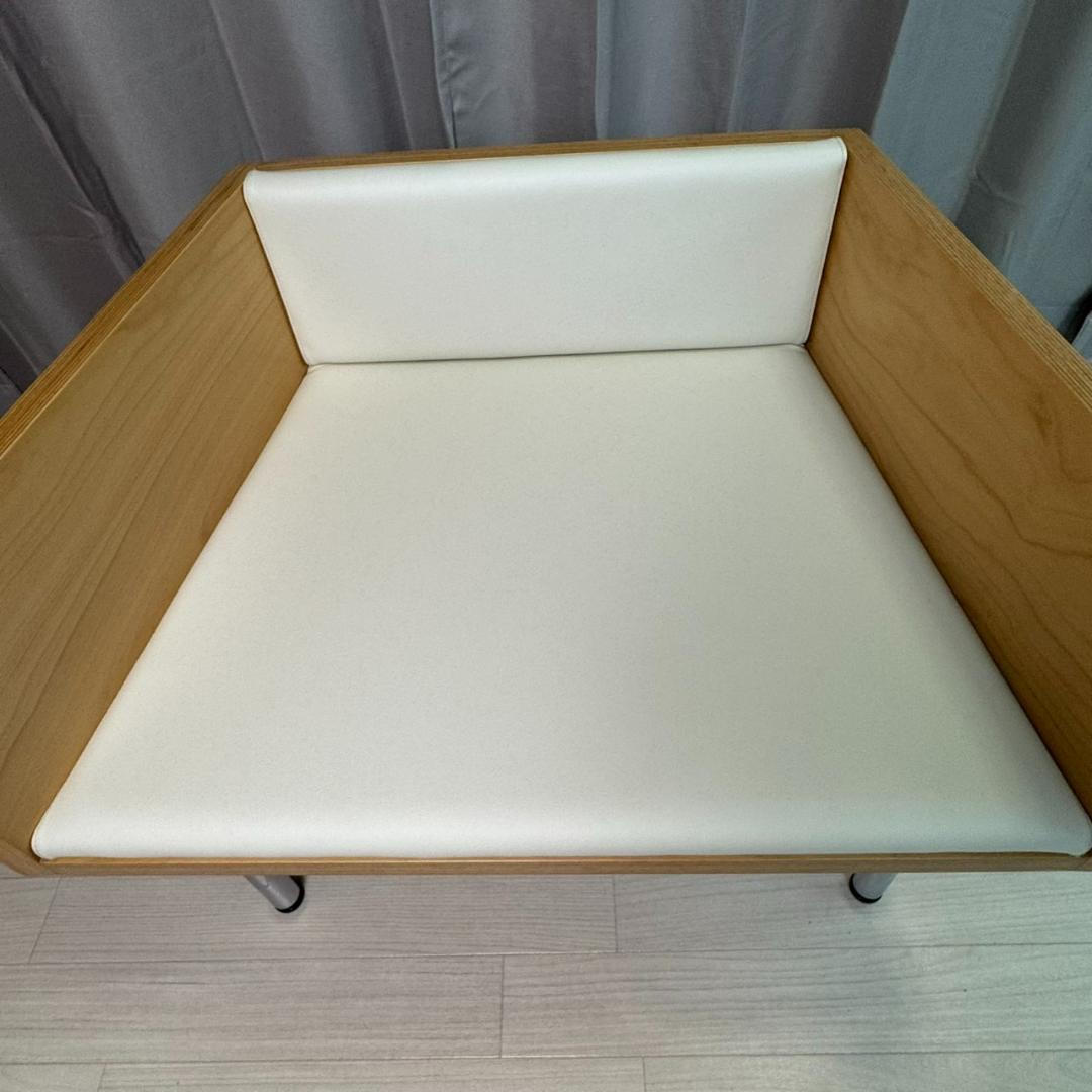 美品 オカムラ LW15DA 1人用チェア クリームホワイト