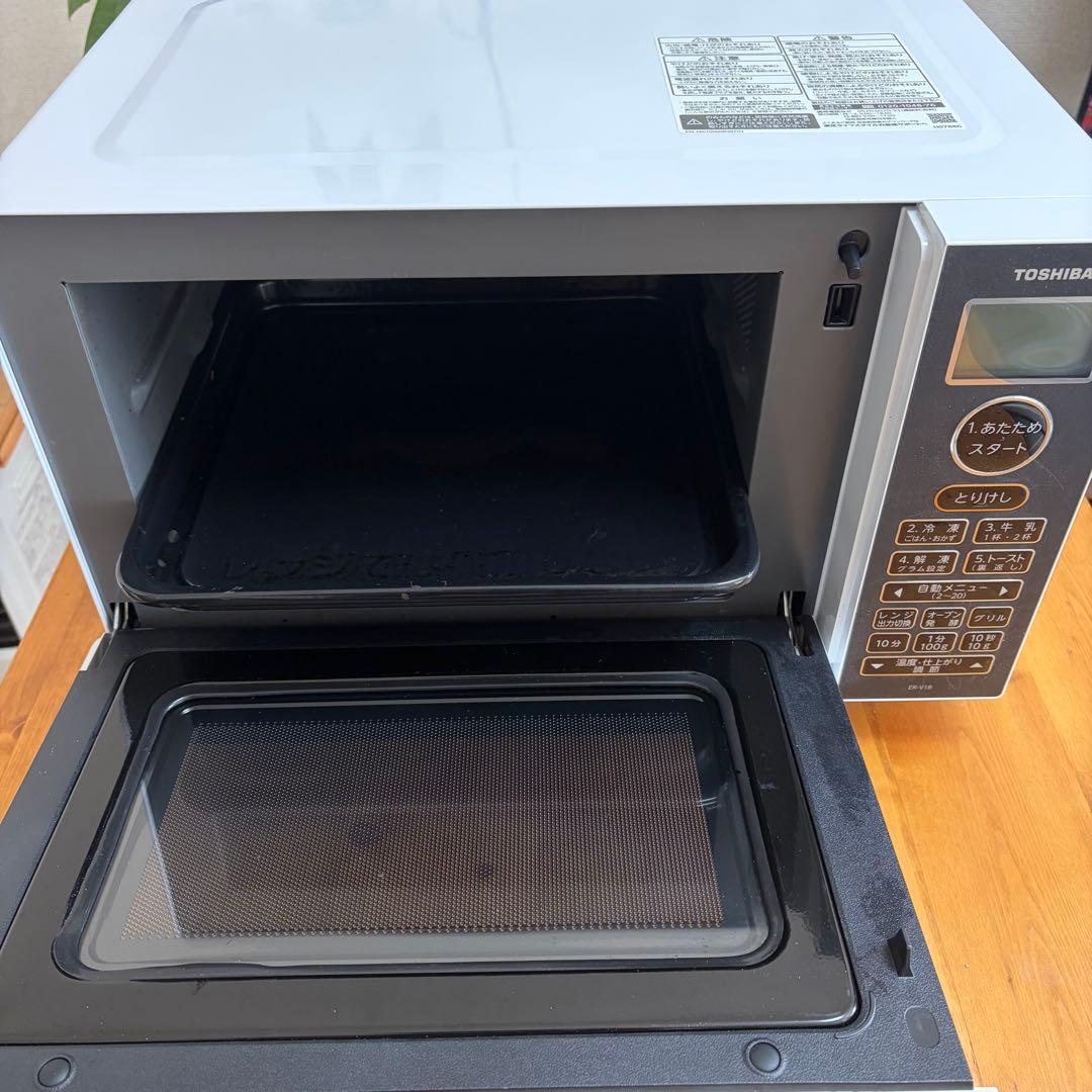 【2022年製】東芝 オーブンレンジ ER-V18(W) ホワイト フラット庫内