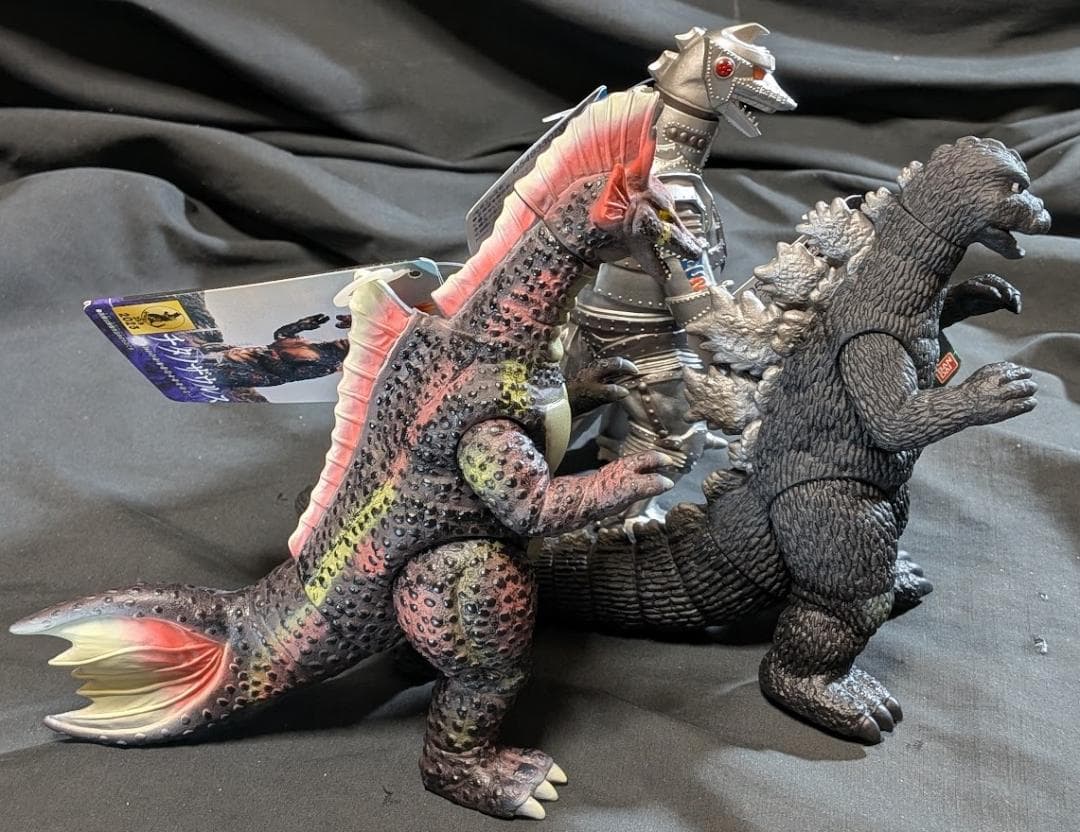 ゴジラ・メカゴジラ・チタノザウルス（バンダイ）ムービーモンスター３体セット