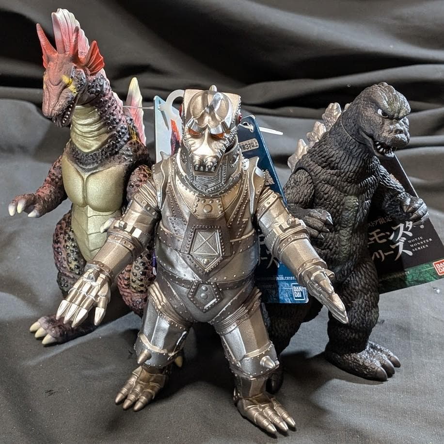 ゴジラ・メカゴジラ・チタノザウルス（バンダイ）ムービーモンスター３体セット