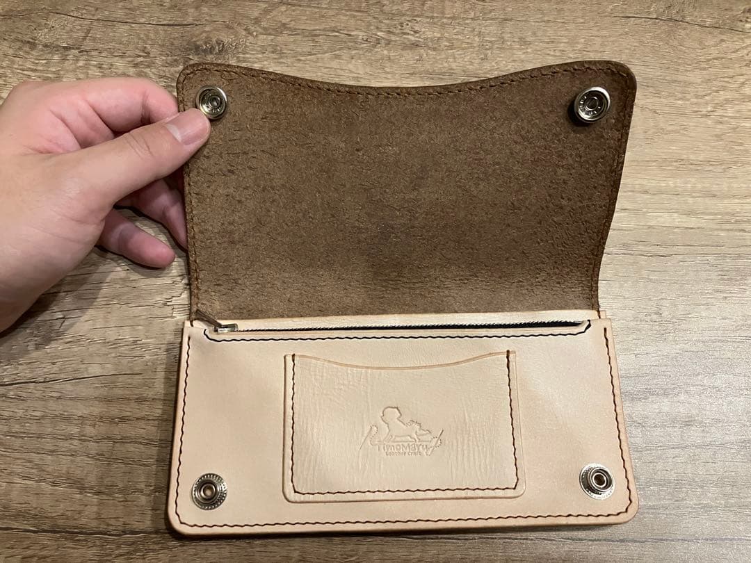 ハンドメイド レザー 財布 トラッカーウォレット ブラウン