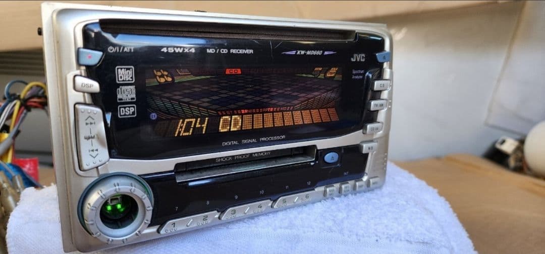 JVC KW-MD660 MD/CDレシーバー 電源線付 全機能テスト済