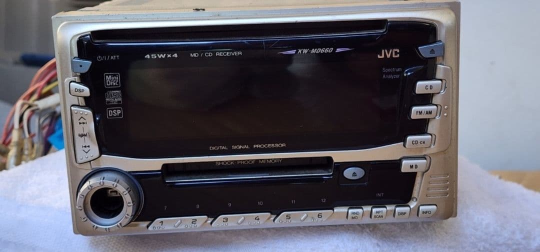 JVC KW-MD660 MD/CDレシーバー 電源線付 全機能テスト済
