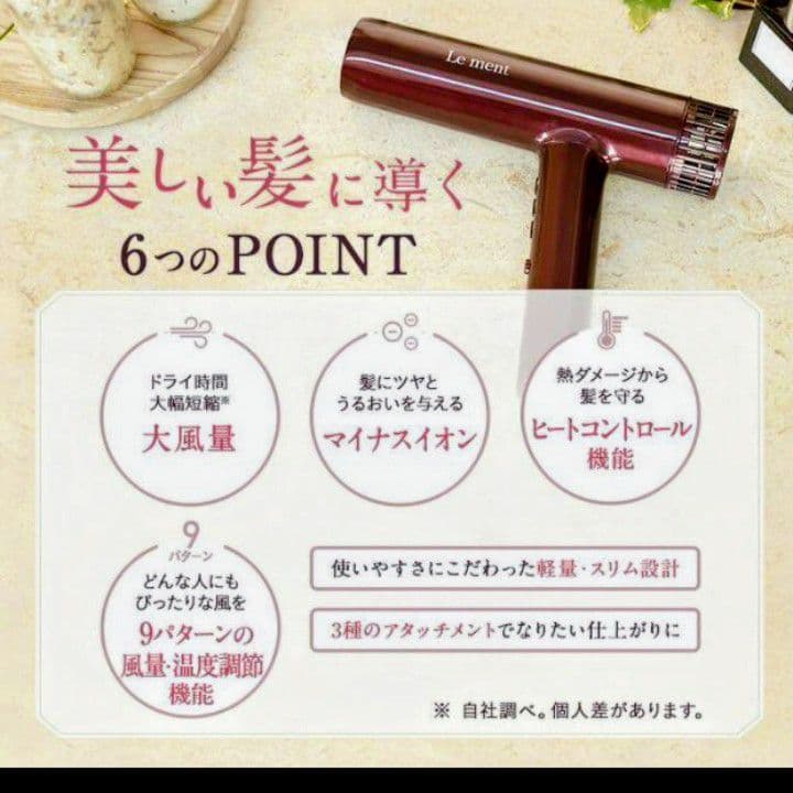 【週末限定価格】★新品未使用★ ルメント イオンケアドライヤー マイナスイオン