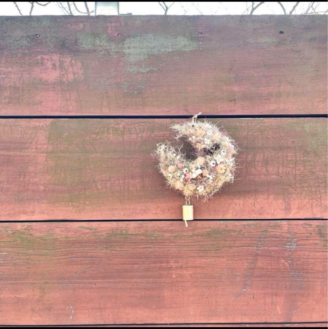 三日月リース　スモークツリー　リース　ドライフラワー　スワッグ　ブーケ