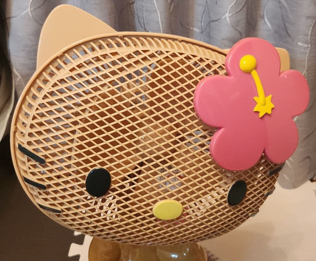 値下げ【レア 希少】ハローキティ 扇風機 日焼けキティ 平成レトロ ハイビスカス