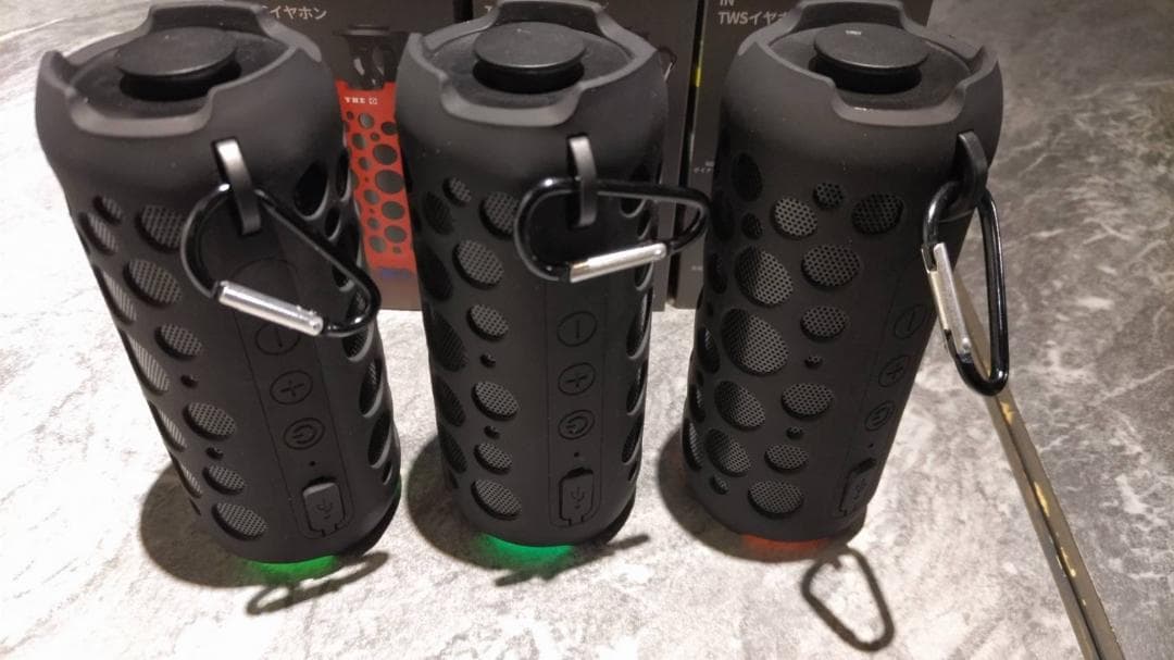 未開封品3個セットです。 THE0 アウトドア 　Bluetooth　スピーカー