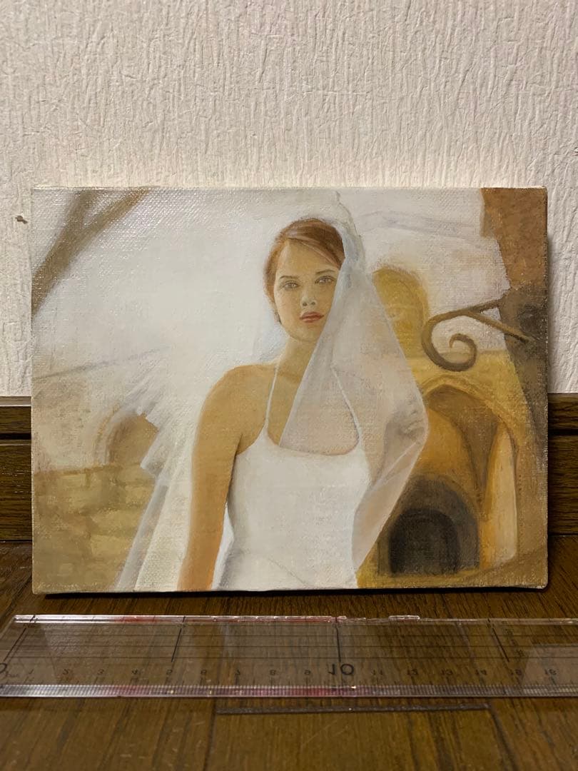 油絵、油彩画、美人画、人物画、天使、妖精、細密描写、F0作品