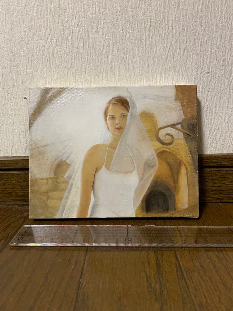 油絵、油彩画、美人画、人物画、天使、妖精、細密描写、F0作品