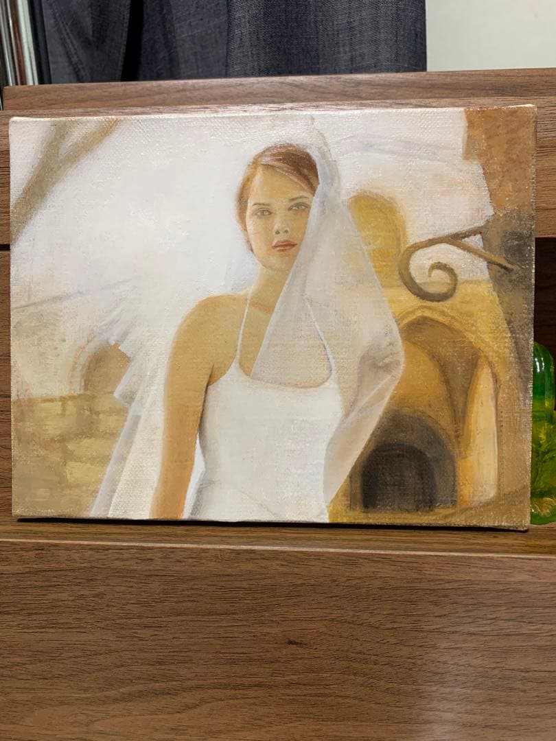 油絵、油彩画、美人画、人物画、天使、妖精、細密描写、F0作品