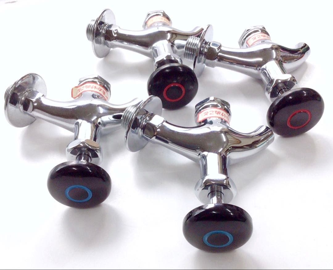 TOTO 湯屋カラン［T16-13］【赤2個】【青2個】