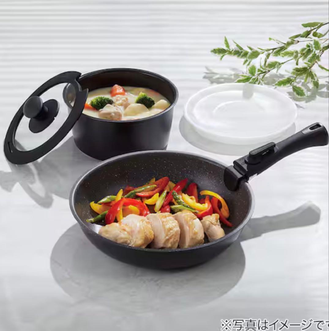 取っ手がとれる　超軽量扱いやすい鍋　フライパン12点セット　TORERU3