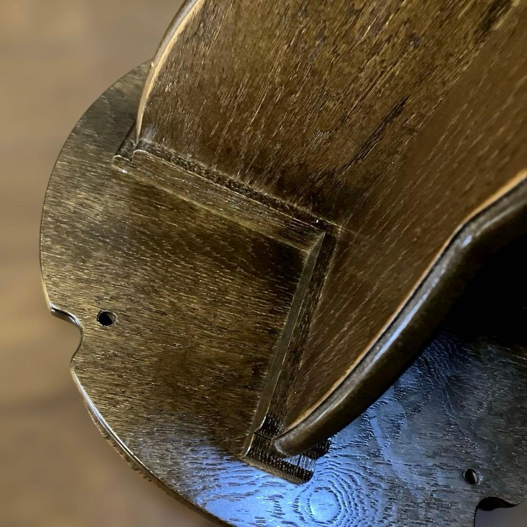 パリの雑貨屋　廃番品　ハンドメイド木製スツール　ミニテーブル　ダークブラウン