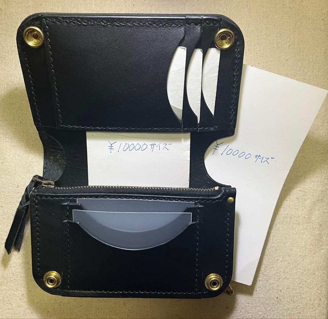 ミドル トラッカーウォレット 姫路レザー タンニン鞣し ギターピックポケット付き