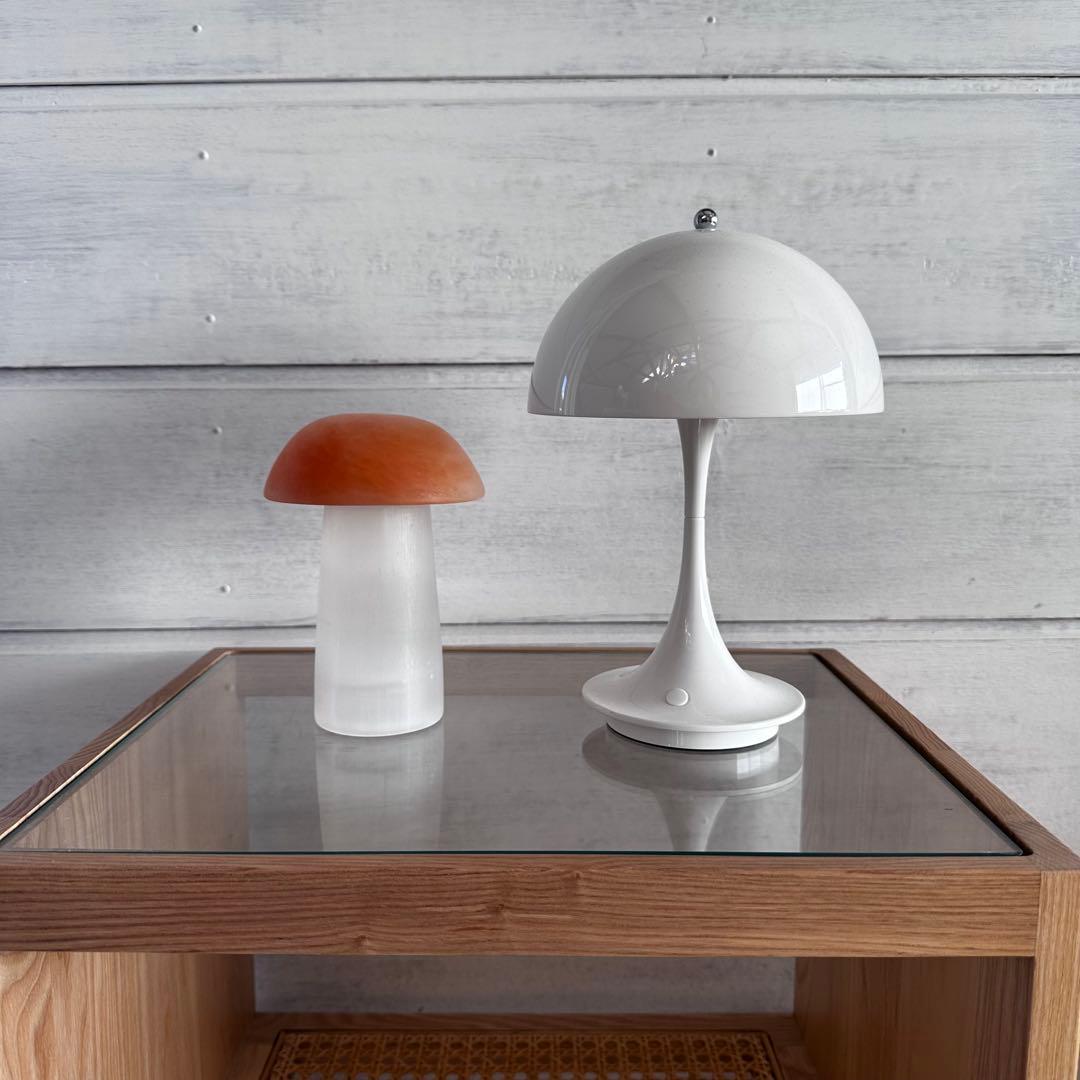 【セレナイト】マッシュルーム　ライトスタンド付